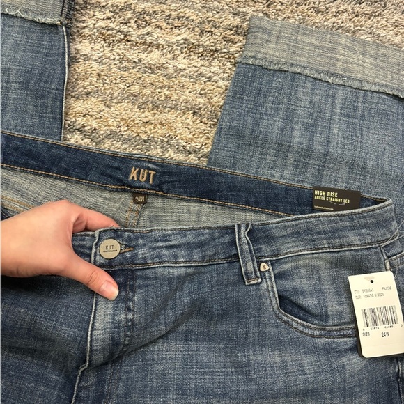 KUT From The Kloth High Rise Ankle Straight Leg Jeans Sz 24W NWT | KUT Jeans * - Picture 7 of 14